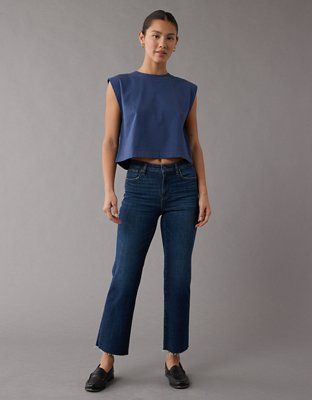 AE Stretch High-Waisted Kick Bootcut Crop Jean | American Eagle Outfitters (US & CA)