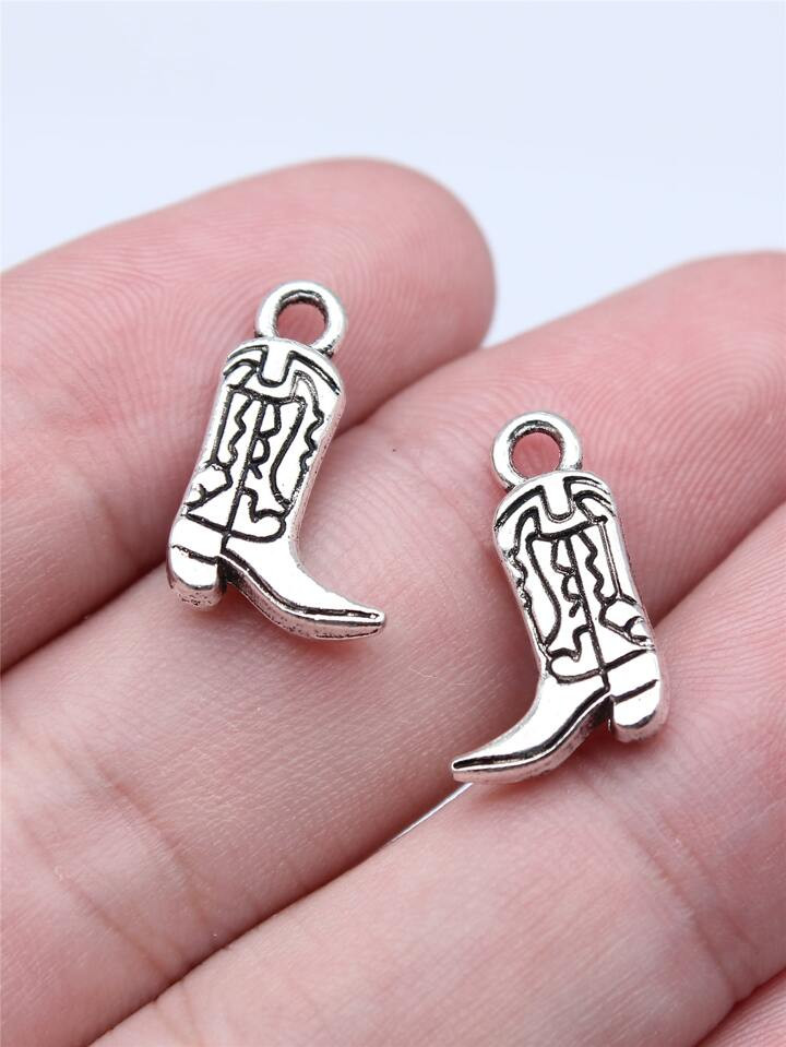 10pcs/Bag 11x18mm Double Sided Cowboy Boots Charms For Jewelry Making Handmade Jewelry Craft Find... | SHEIN