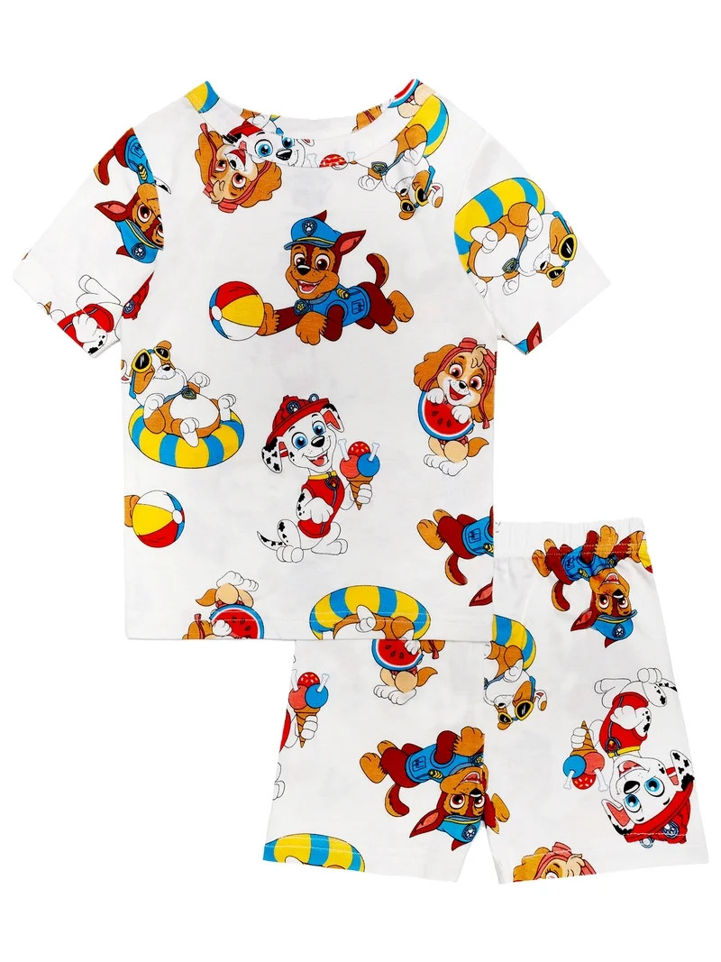 Character Toddler Viscose Tee and Short Sets Pajama Set, 2-Piece, Sizes 12M-5T | Walmart (US)