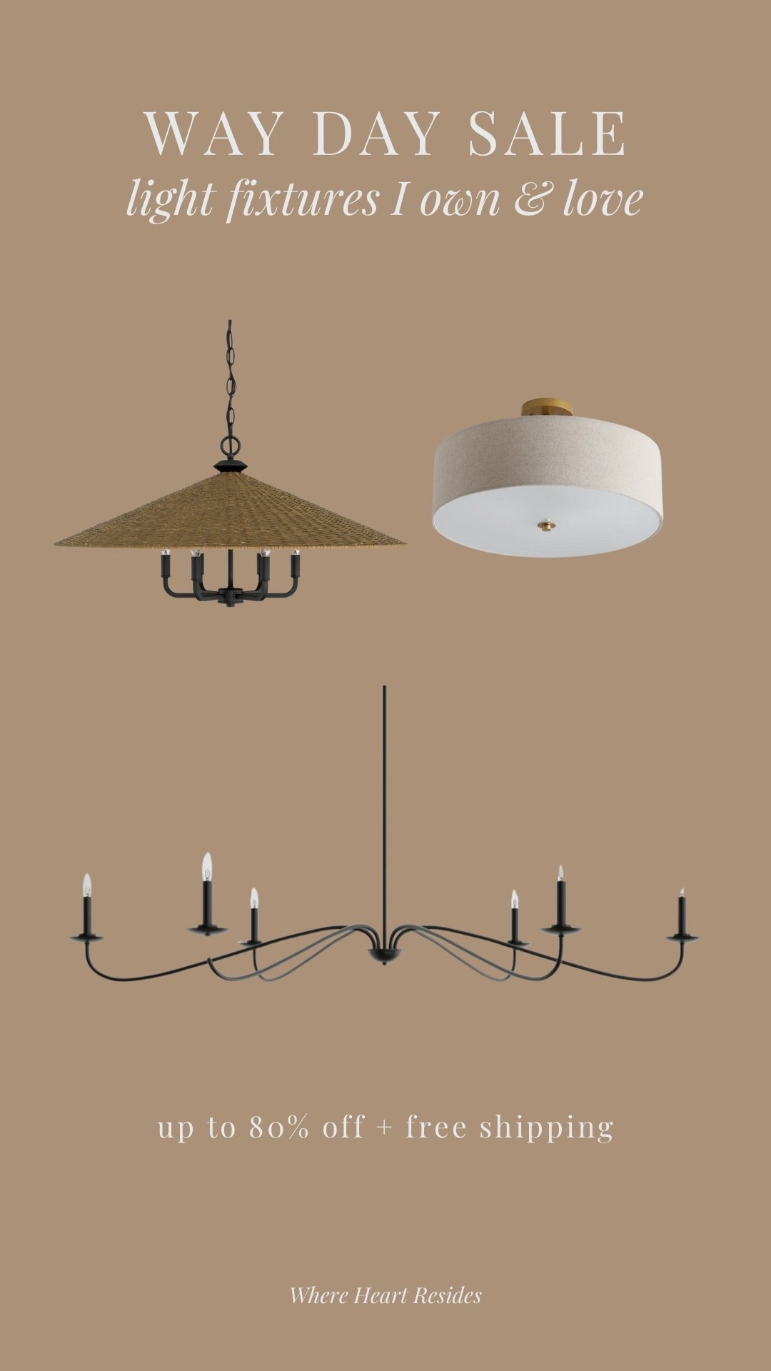 All of my favorite light fixtures are currently on sale, including my living room chandelier and the ones in my bedroom and sitting room ✨ You can get up to 80% off plus free shipping on everything at @Wayfair as part of their Way Day sale (10/26-10/29)! I’ll be linking these and other beautiful lighting finds I’m loving!

#ad #wayfair #wayday #wayfairpartner 