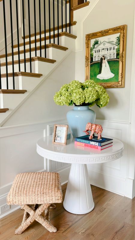 Entry way table, round table, grandmillenial, coastal 

#LTKFind #LTKhome #LTKstyletip