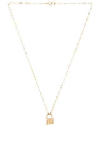 Joy Dravecky Jewelry Monaco Lock Necklace in Gold from Revolve.com | Revolve Clothing (Global)