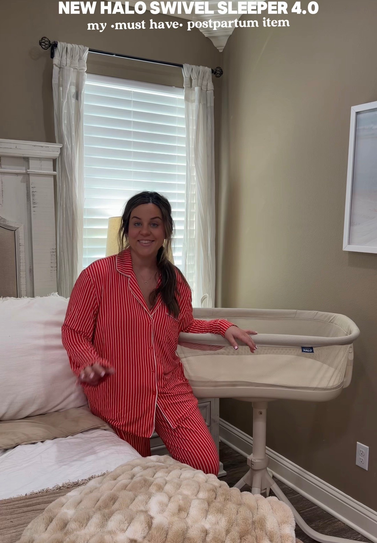 A postpartum •MUST HAVE• is this bassinet from HALO | literally changed the game for me this time around 🤎☁️👶🏼 shop it in my LTK! @halosleep @shop.ltk #ad #liketkit #halosleep #halosleeppartner