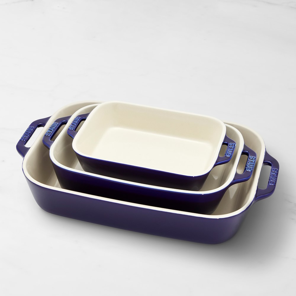 Staub Stoneware Rectangular Baking Dishes, Set of 3 | Williams-Sonoma