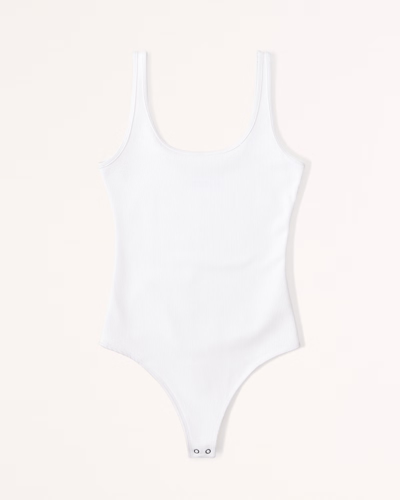 Seamless Rib Fabric Scoopneck Bodysuit | Abercrombie & Fitch (US)