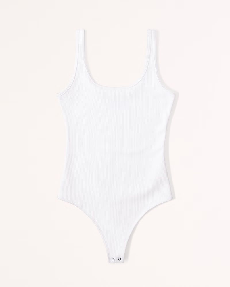 Seamless Rib Fabric Scoopneck Bodysuit | Abercrombie & Fitch (US)