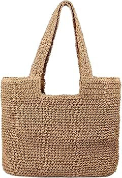 Freie Liebe Straw Beach Bag for Women Summer Woven Tote Bag Shoulder Handbags | Amazon (US)