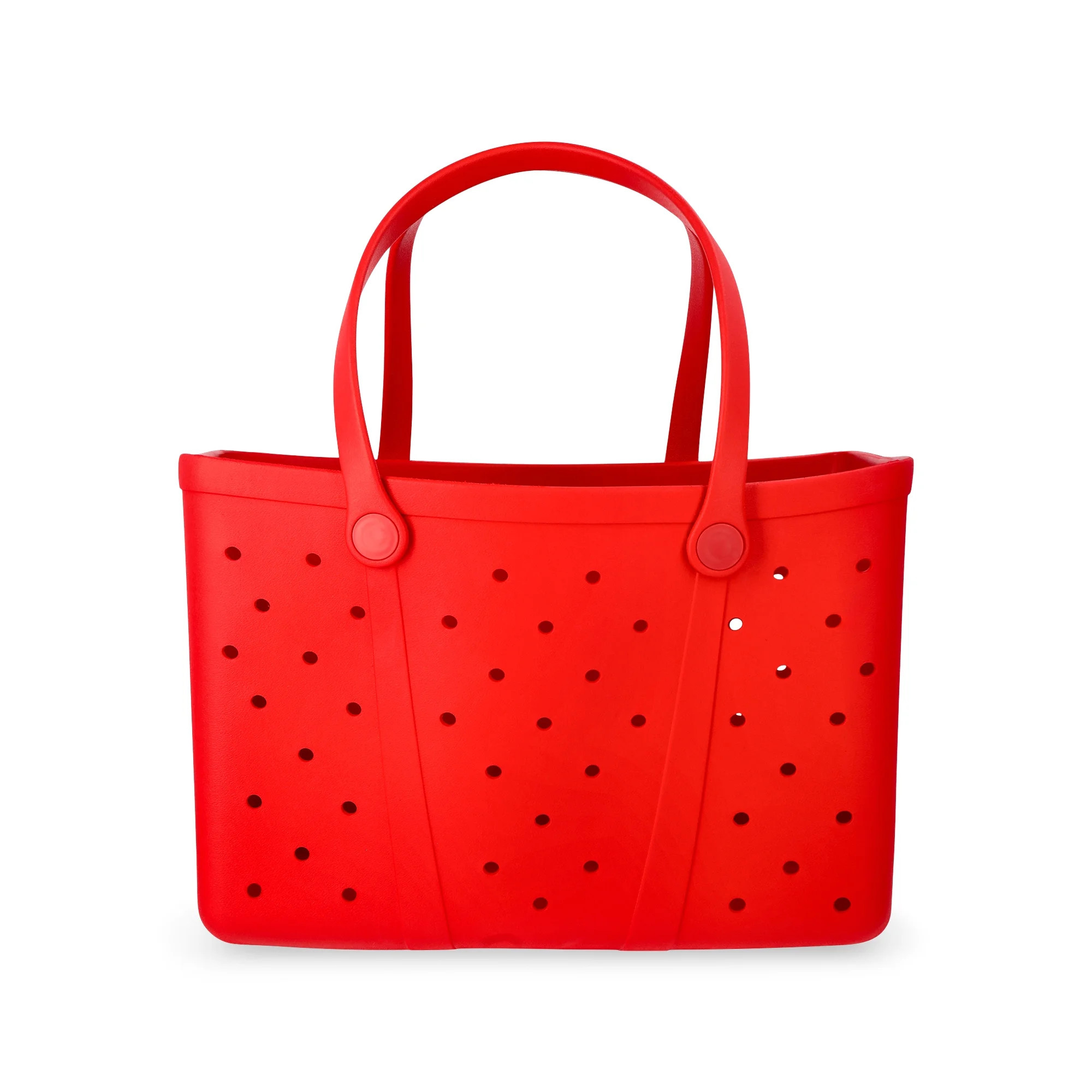 Time and Tru Women's Waterproof EVA Beach Tote Bag, Red | Walmart (US)