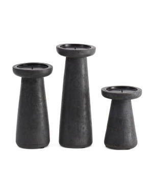 3pc Wood Candle Holders Set | Pillows & Decor | Marshalls | Marshalls