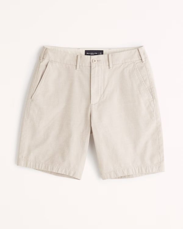 Twill Plainfront Shorts | Abercrombie & Fitch (US)