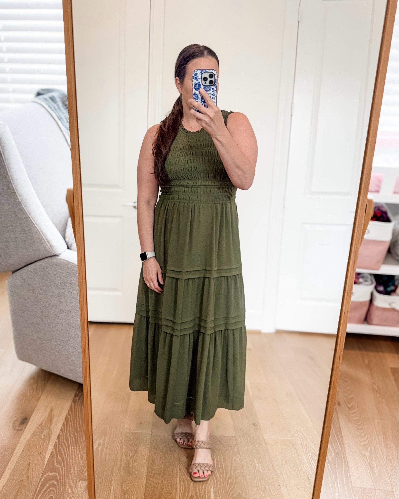 Olive green is one of my favorite colors for the summer-to-fall transition 🍂 This effortless midi dress is perfect for those hot weather fall days when you’re ready for fall fashion but the temperatures haven’t gotten the memo! The lightweight silhouette and rich olive hue make it easy to wear now with sandals and later with boots or a denim jacket. ✨

Perfect for fall transition outfits, hot weather outfits, late summer fashion, early fall outfits, elevated casual style, and chic everyday dresses. Save this one for your summer to fall wardrobe!