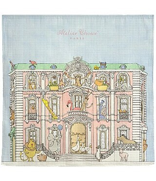 Atelier Choux Paris Organic Cotton Baby Monceau Mansion Swaddle Blanket with Gift Box - Multi | Dillards