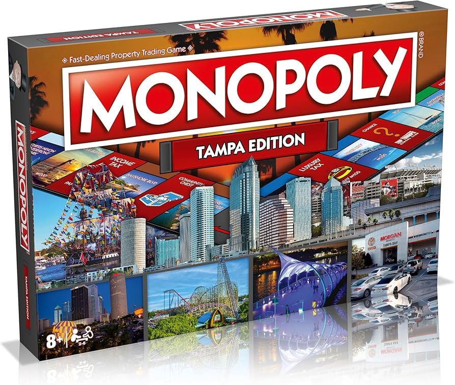 Tampa Monopoly Family Board Game, for 2 to 6 Players, Adults and Kids Ages 8 and up, Buy, Sell an... | Amazon (US)
