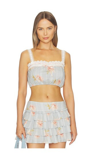 LoveShackFancy Broca Top in Blue. - size L | Revolve Clothing (Global)