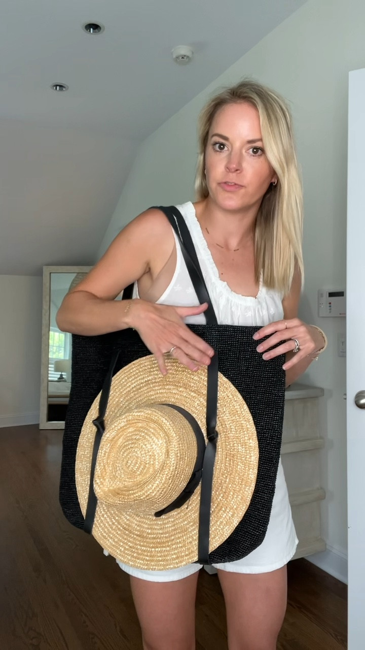 the perfect summer beach bag for travel that also holds your hat! get $75 off with code TANNER75 until
7/6

definitely a splurge item, but high quality and great option if you travel to the beach a lot with hats 

-small tank, tts 
-size 27 shorts, sized up 1

beach bag, travel tote, vacation bag, resort wear 

#LTKSaleAlert #LTKTravel #LTKItBag