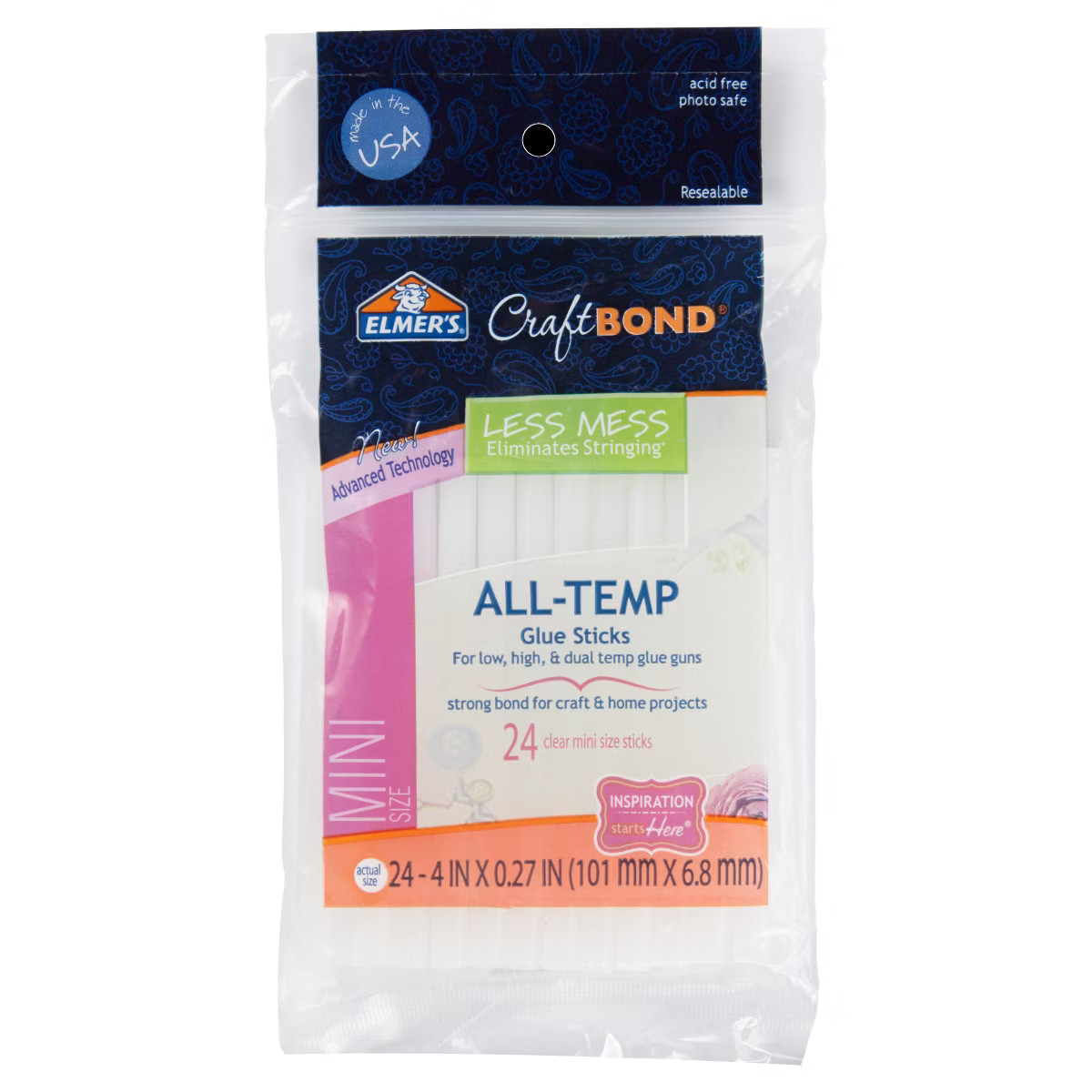 Elmer's Craft Bond Mini 24pk Glue Gun Sticks All-Temp | Target
