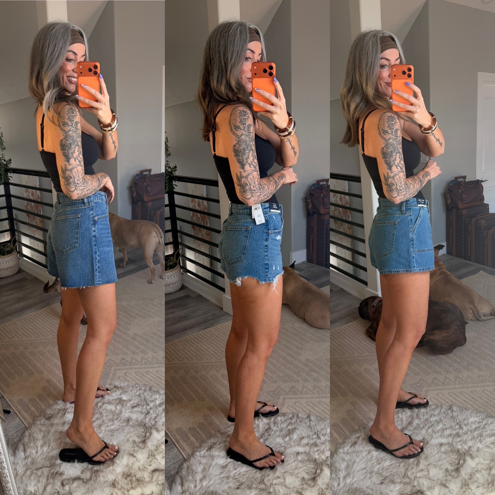 There @abercrombie shorts! I only kept the high rise loose pair the other two are too short for my preference! Size 27 in all.

#LTKgrwm #LTKstorytime #LTKOver40