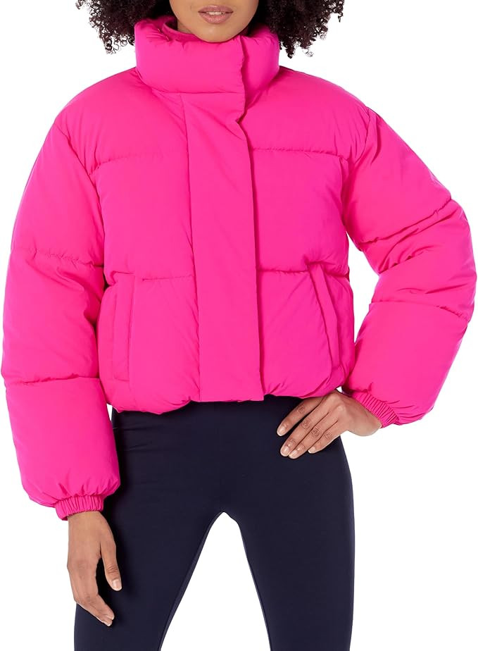 Amazon Essentials Women's Cropped Full-Zip Puffer Jacket (Quilted Matte or Sherpa Fleece) | Amazon (US)