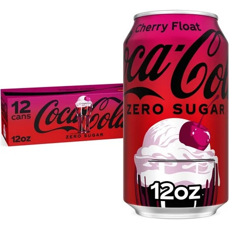 Coca-Cola Zero Sugar Cherry Float Soda Pop Fridge Pack Cans, 12 fl oz, 12 Pack | Walmart (US)