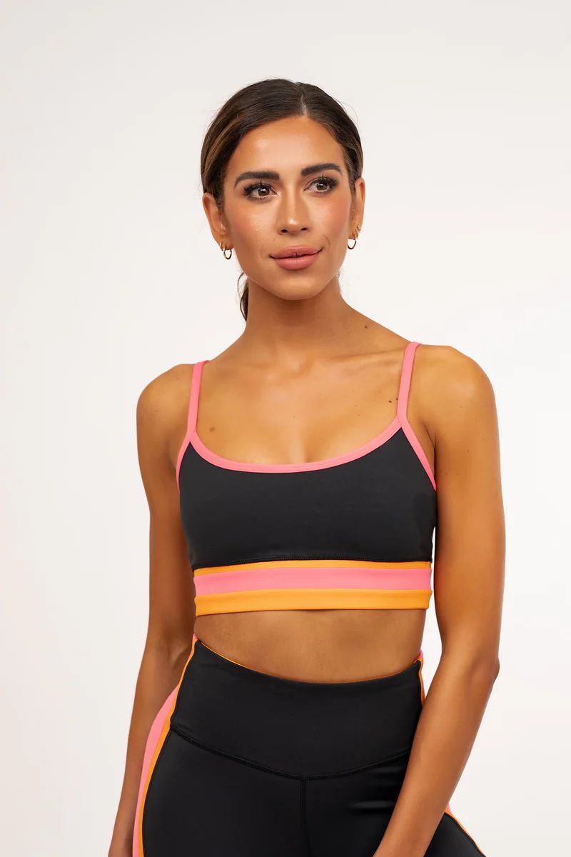 Engineered Stripe Bra - Black | IVL COLLECTIVE