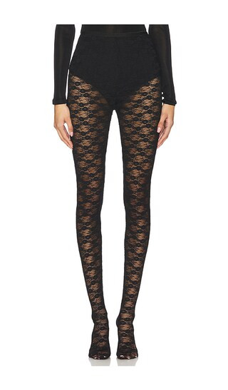 self-portrait COLLANTS EN DENTELLE en Noir - Black. Taille L | Revolve Clothing (Global)