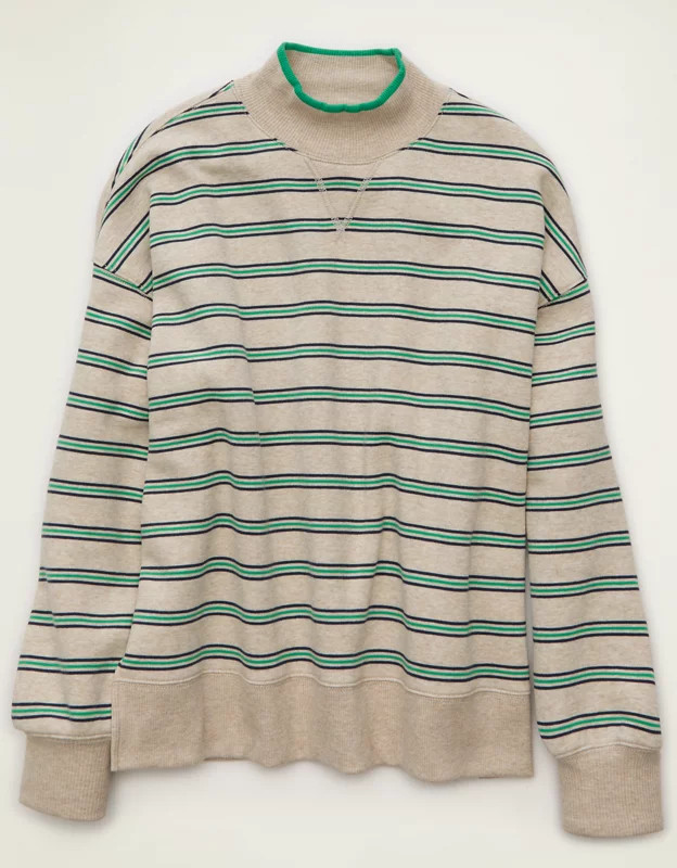 AE Everyday Luxe Mock Neck Sweatshirt | American Eagle Outfitters (US & CA)