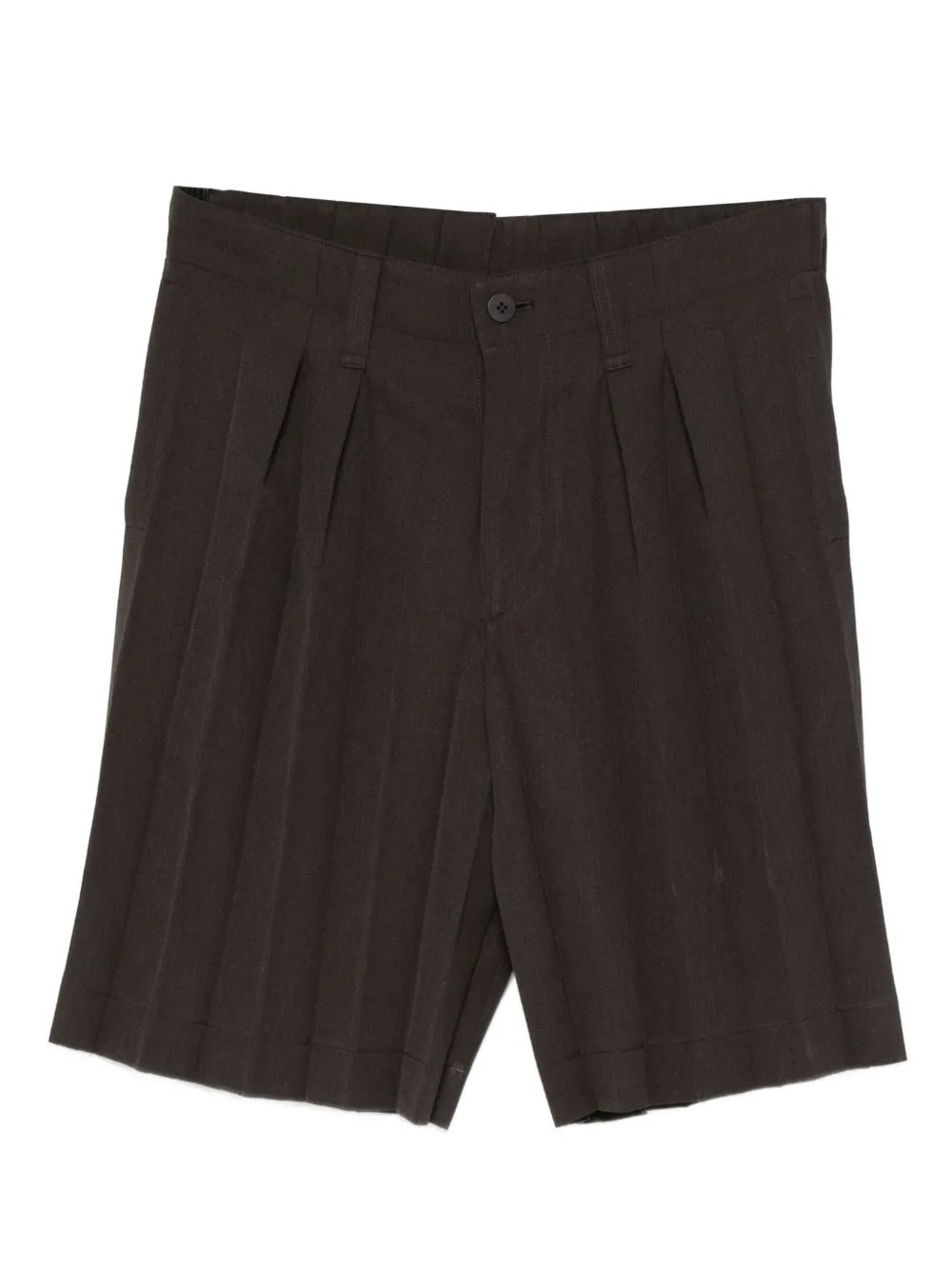Homme Plissé Issey Miyake pleated shorts - Brown | Farfetch Global
