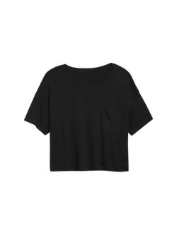 Oversized Cropped Pocket T-Shirt for Women | Old Navy (US)