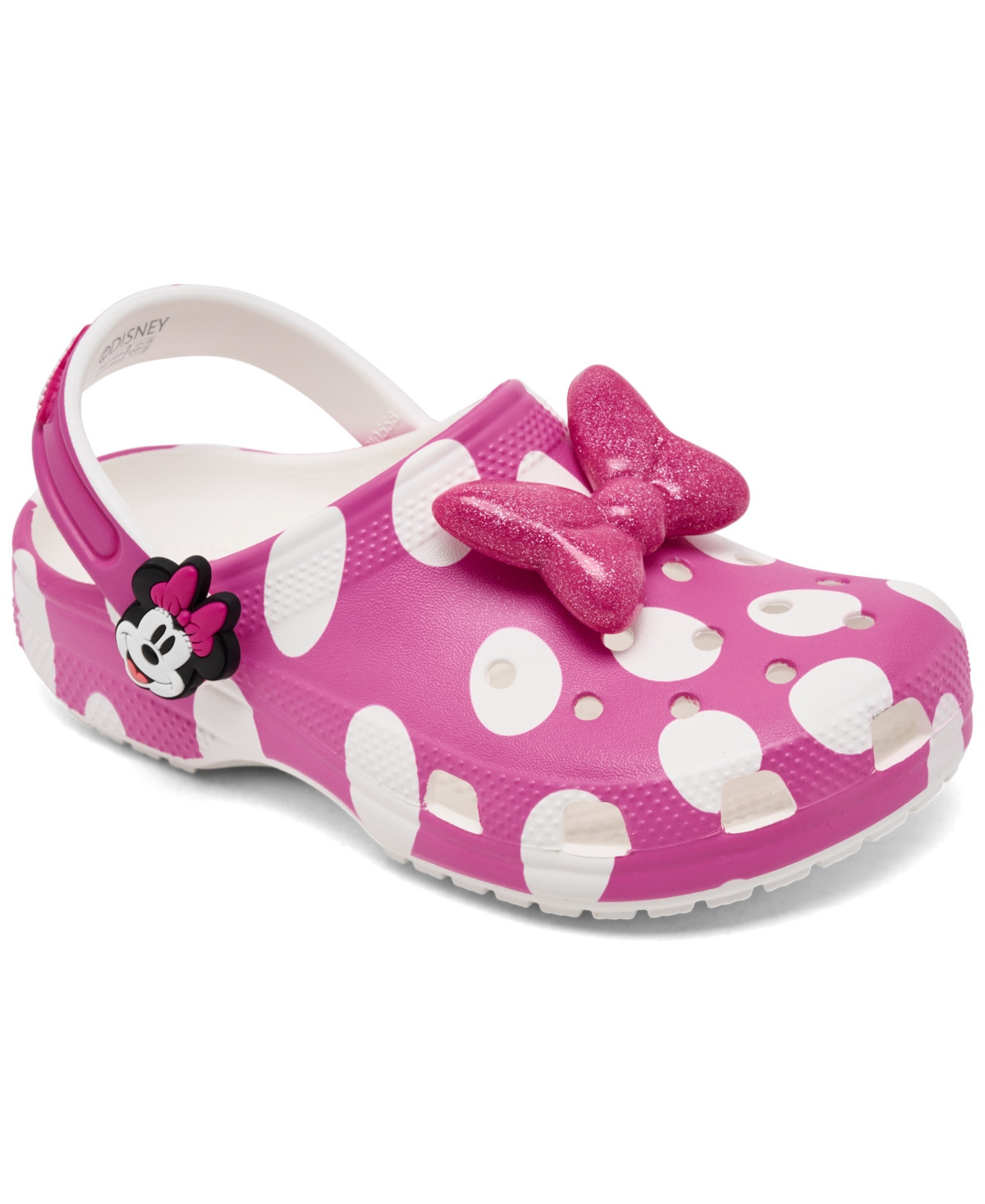 Crocs x Disney Little Girls Minnie Mouse Classic Clogs from Finish Line - Pink, White | Macy's
