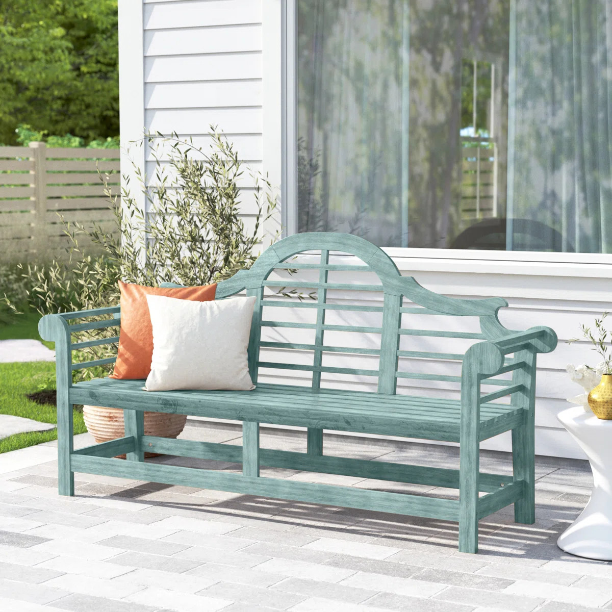 Kalandria Solid Wood Acacia Outdoor Bench | Wayfair North America