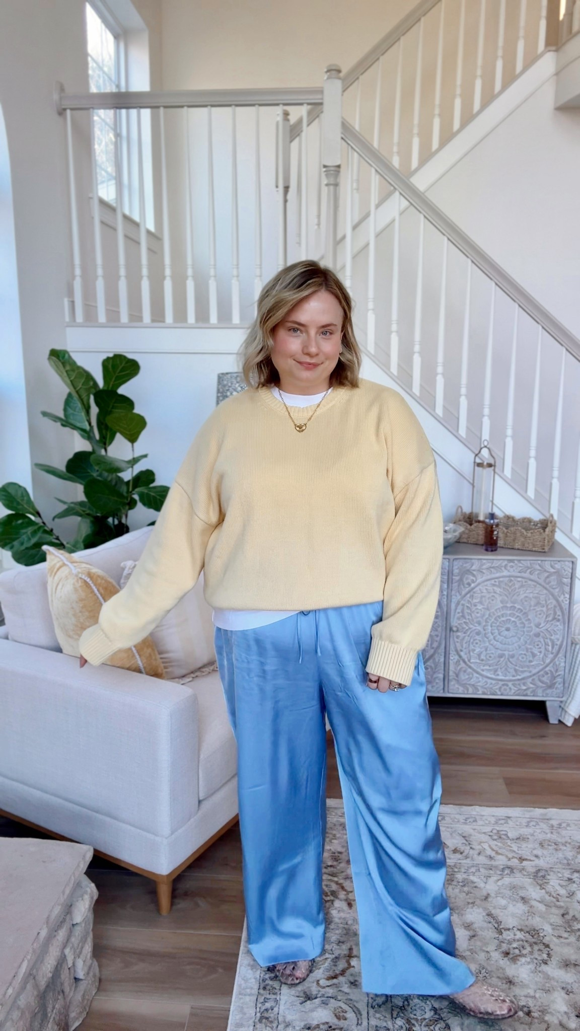 Plus size office wear for spring that is comfortable but polished! I’m wear an xxl in both the top and bottom! I can’t get over the blue and butter yellow color combo. 

#LTKootd #LTKdayinmylife #LTKPlusSize