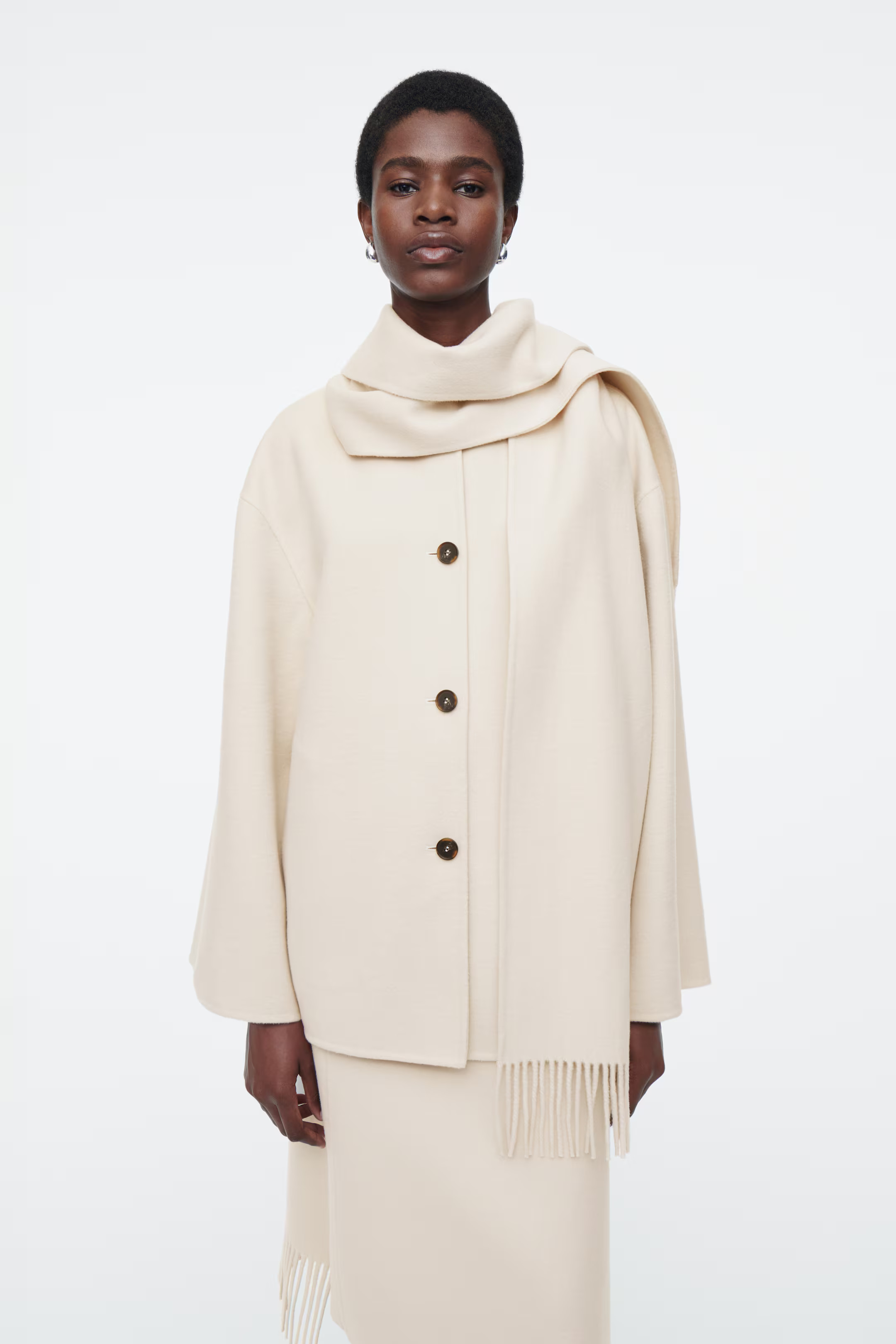 OVERSIZED WOOL-BLEND SCARF JACKET | H&M (UK, MY, IN, SG, PH, TW, HK)