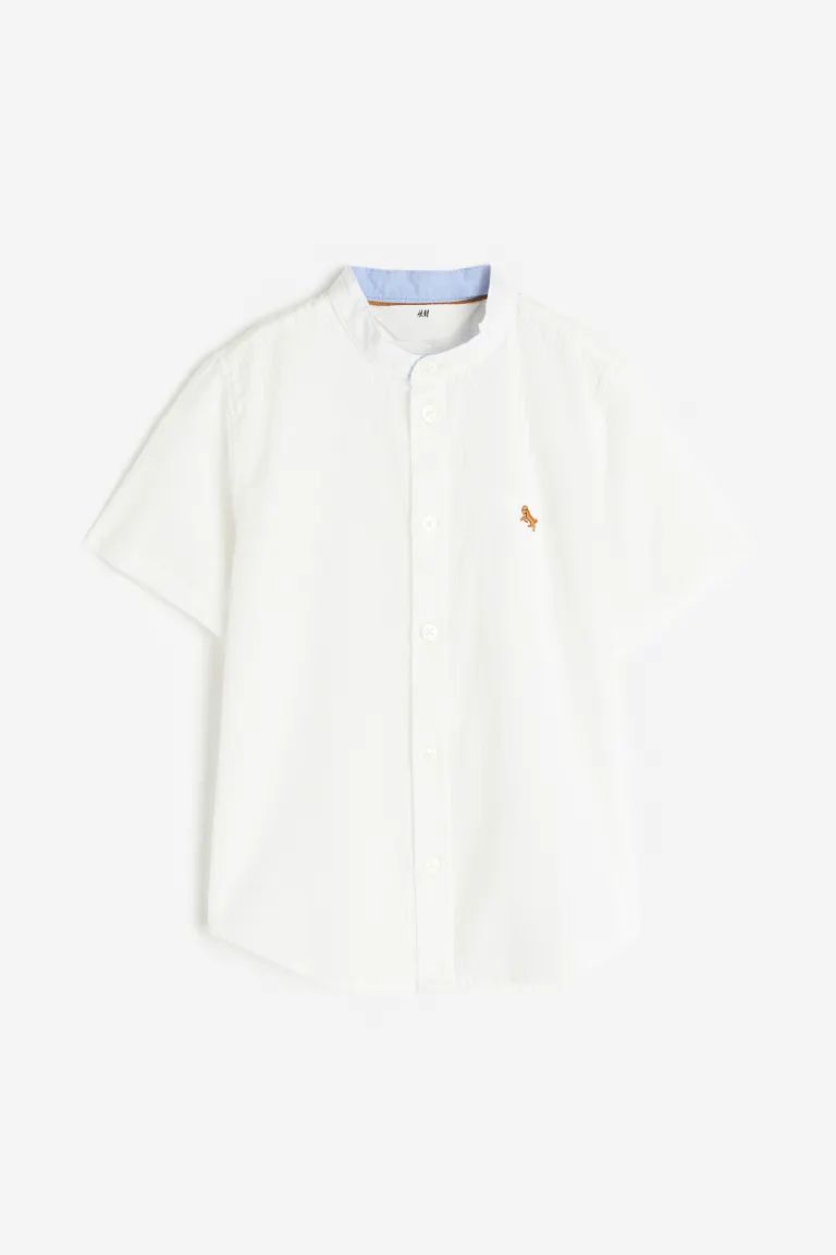 Band-collar Seersucker Shirt | H&M (US + CA)
