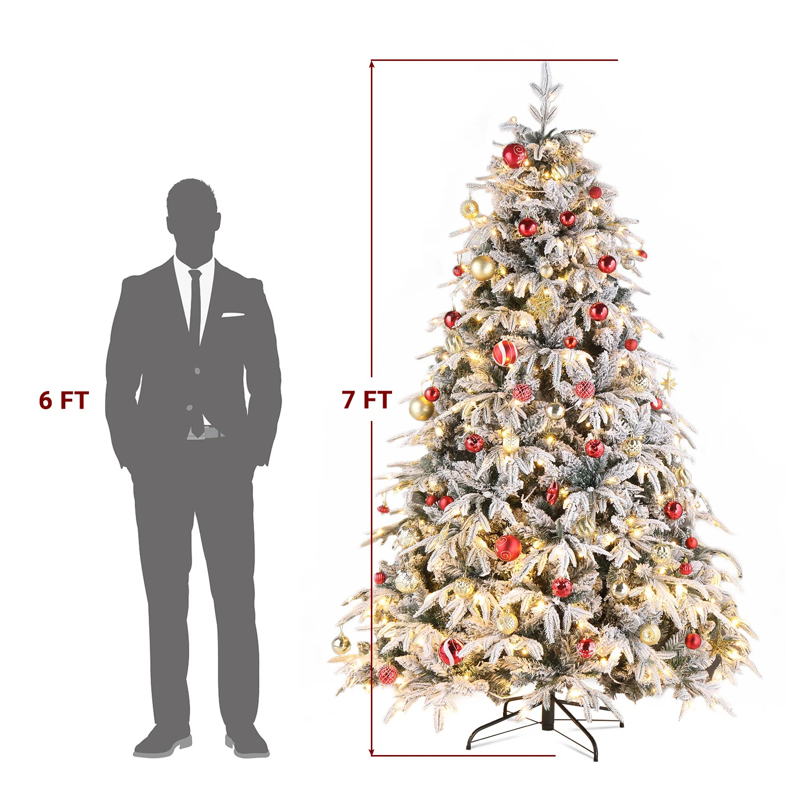 7' Lighted Pine Christmas Tree | Wayfair North America