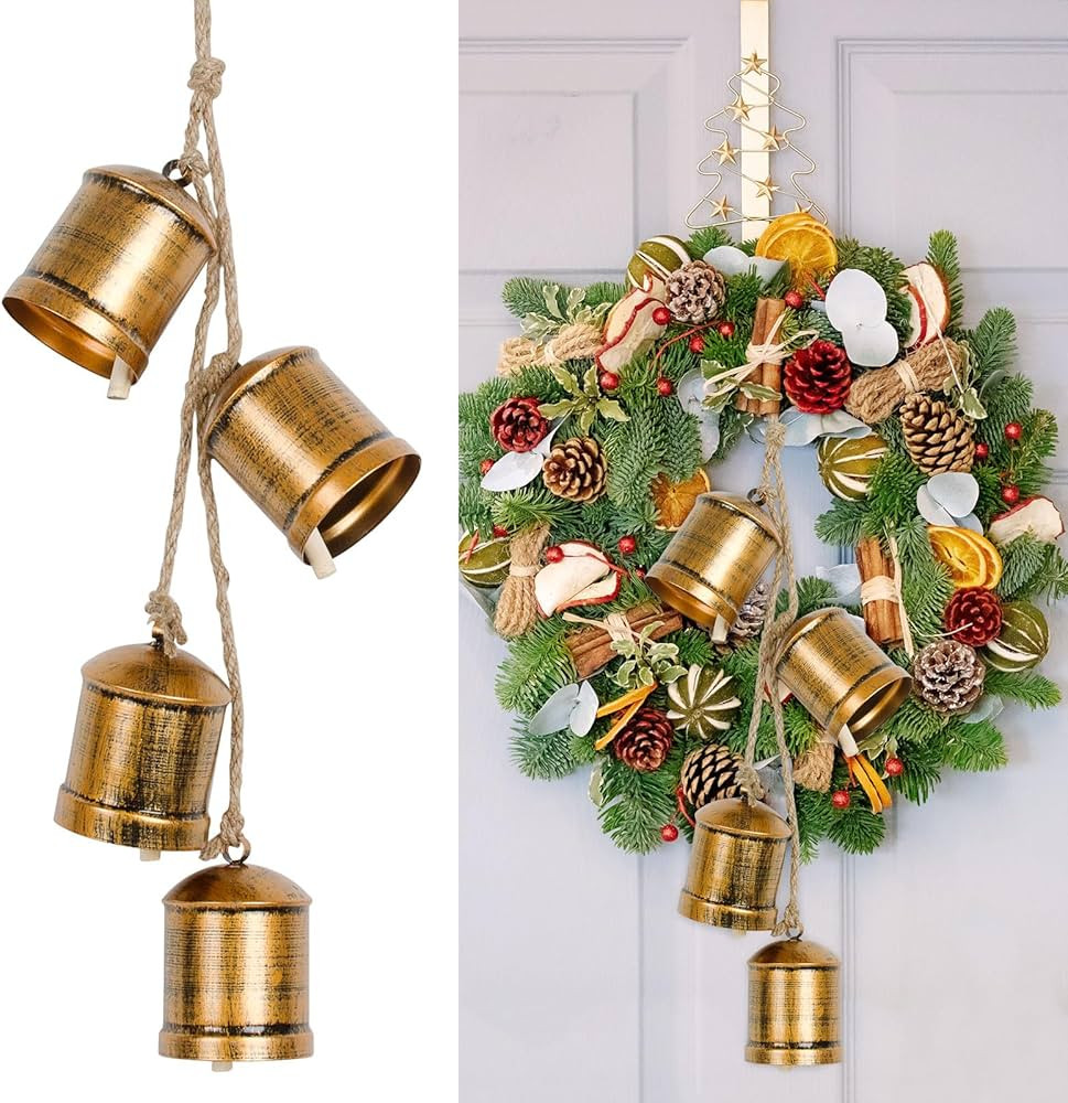 Bell for Christmas, Brass Bells, Gold Bells, Cow Bells, Christmas Bells for Decoration, Vintage B... | Amazon (US)