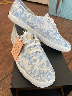 Rifle Paper Co x Keds Avery Blue Floral Print on White Canvas 7.5 Women’s | eBay US