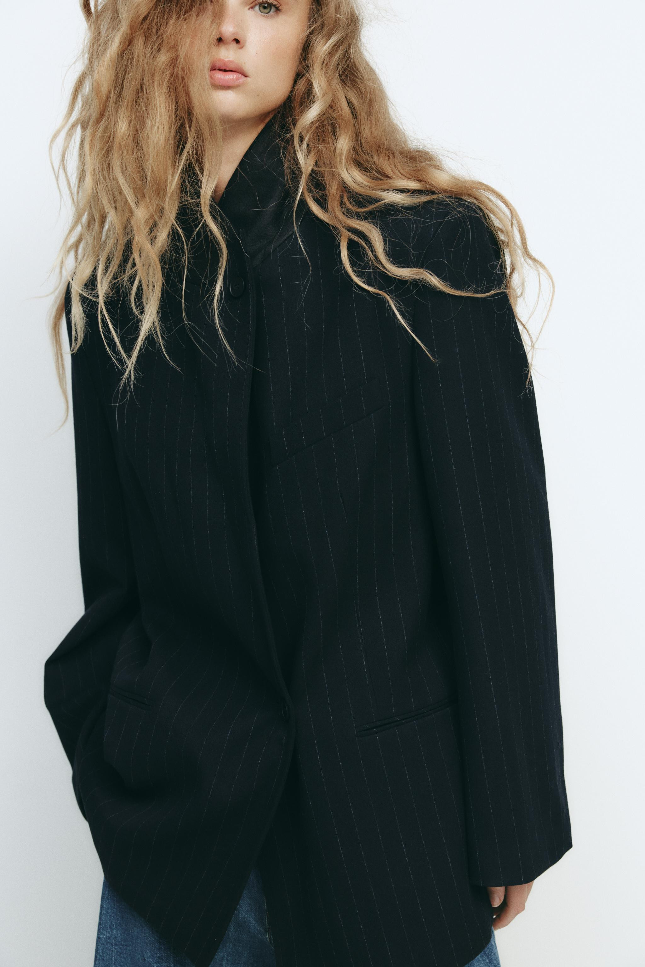 OVERSIZED PINSTRIPE BLAZER | Zara US