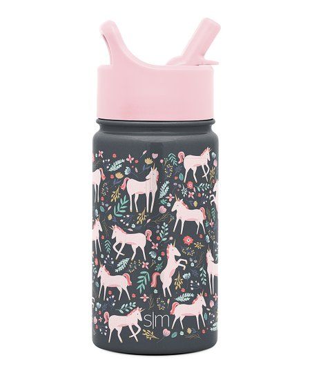 Gray & Pink Unicorn Fields Summit 14-Oz. Water Bottle | Zulily