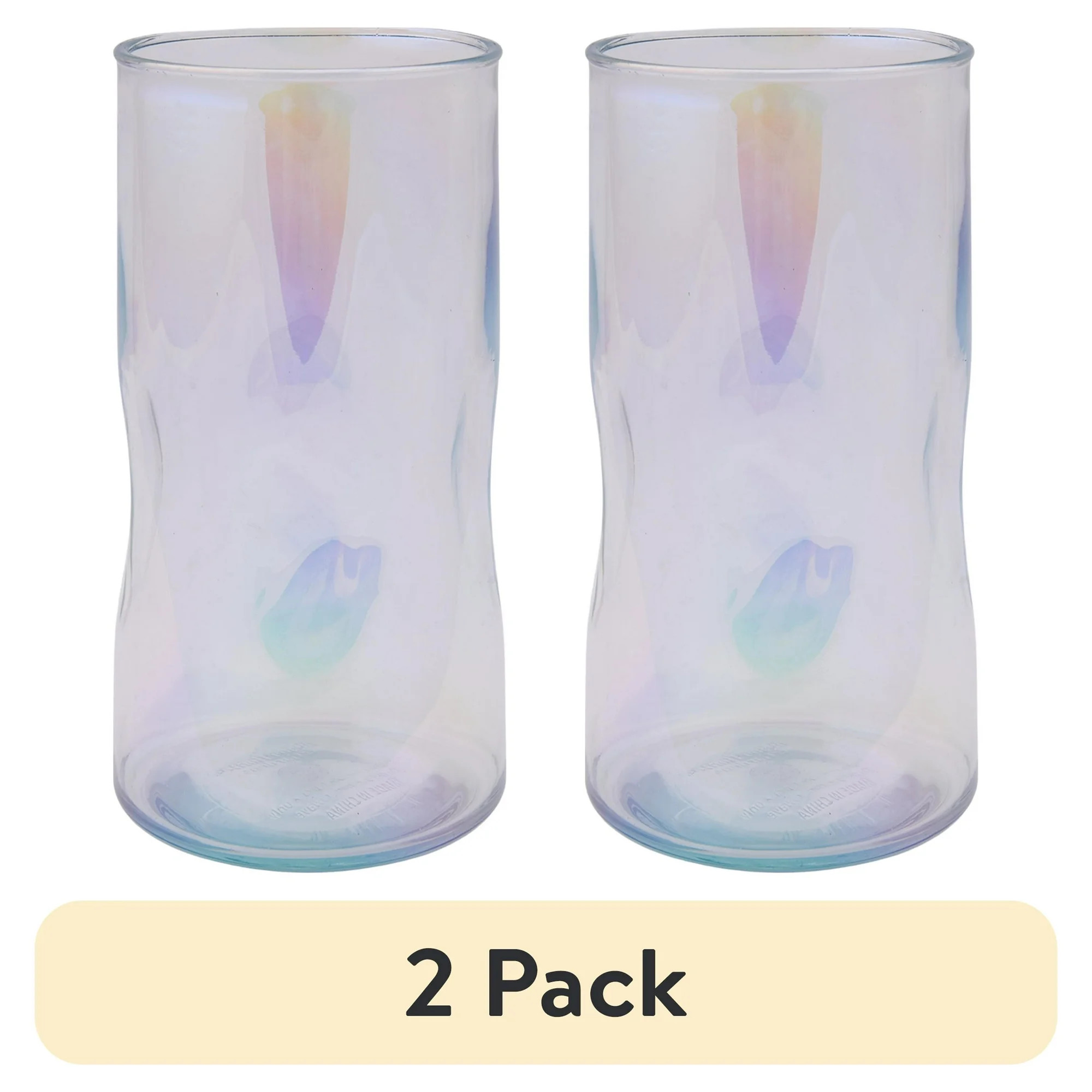 (2 pack) Better Homes & Gardens Plastic Iridescent 21-Ounce Tall Tumbler | Walmart (US)