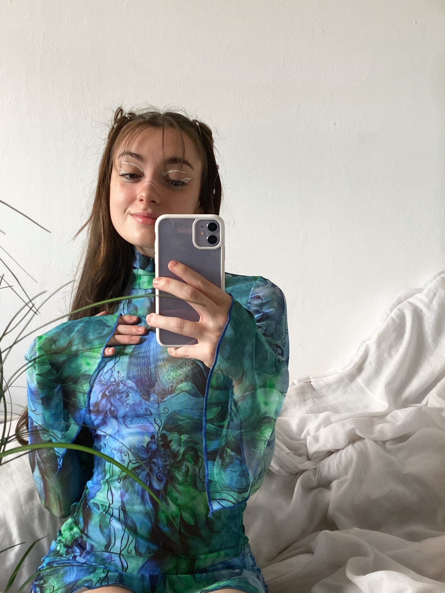 blue and green marble dress Petite Isabelle Green Blue Marble Float Sleeve Maxi Dress  Scarlett & Jo