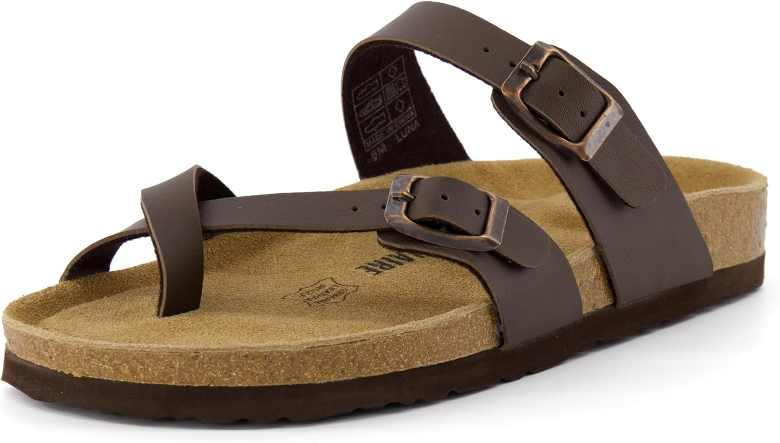 CUSHIONAIRE Women's Luna Cork Footbed Sandal With +Comfort | Amazon (US)