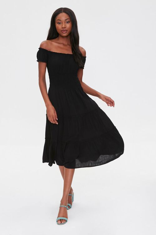 Linen Off-the-Shoulder Dress | Forever 21 (US)