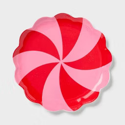 Kids' 10" Peppermint Swirl Scallop Dinner Plate - Pillowfort™ | Target