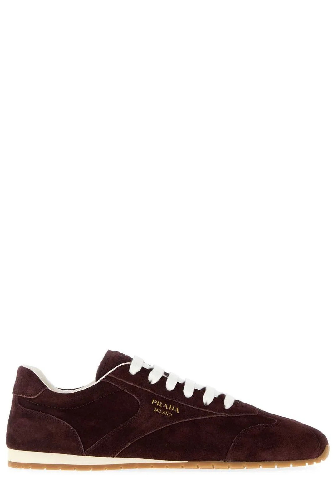 Prada Round-Toe Lace-Up Sneakers | Cettire Global