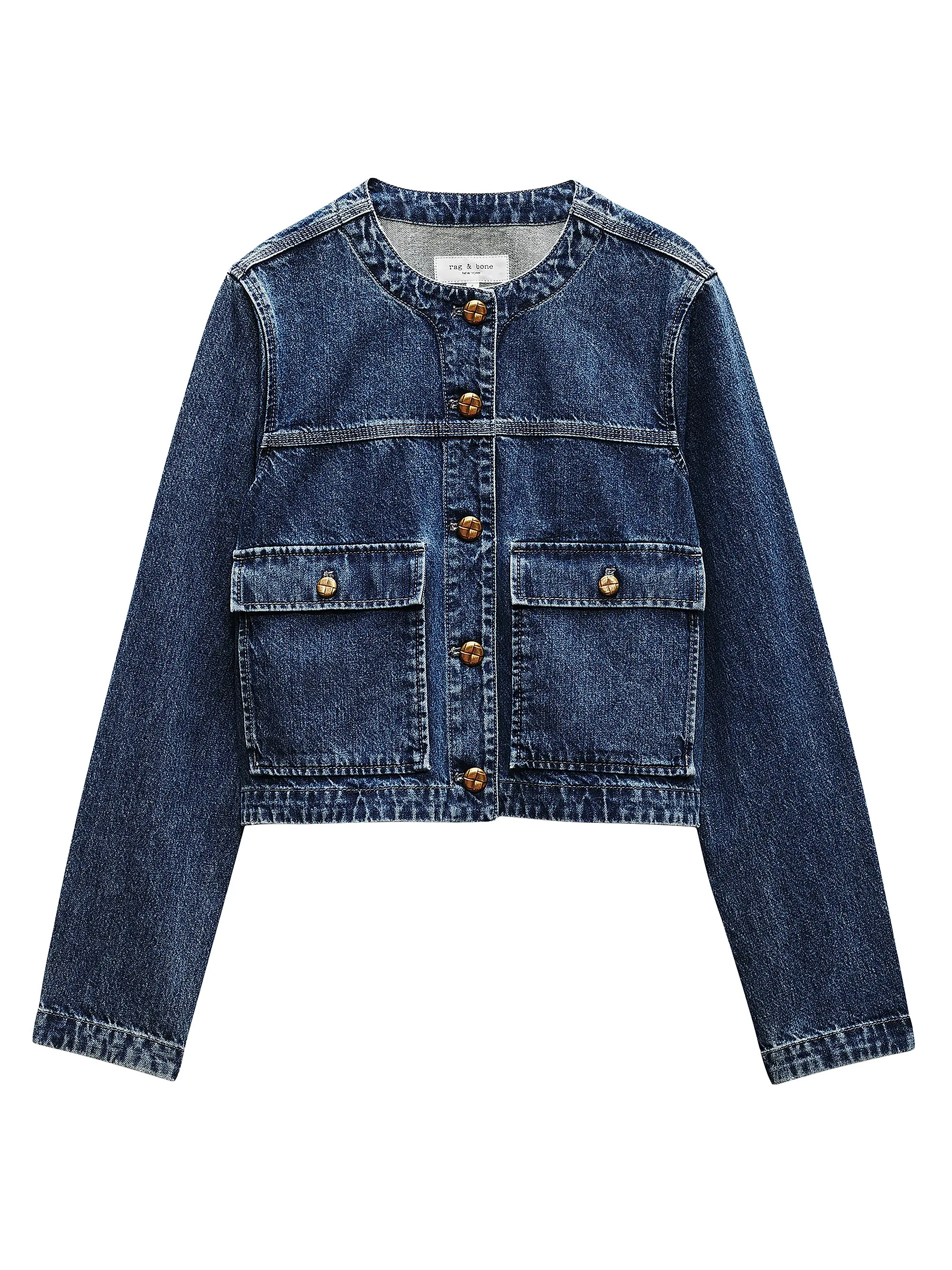 Drew Cotton Denim Cargo Jacket | Saks Fifth Avenue