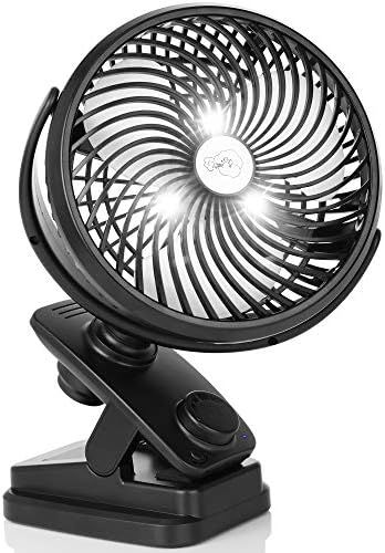 7-Inch Clip on Fan, 10000mAh Battery Powered Quiet Auto Oscillating Desk Fan, Run Up to 125 Hours... | Amazon (US)
