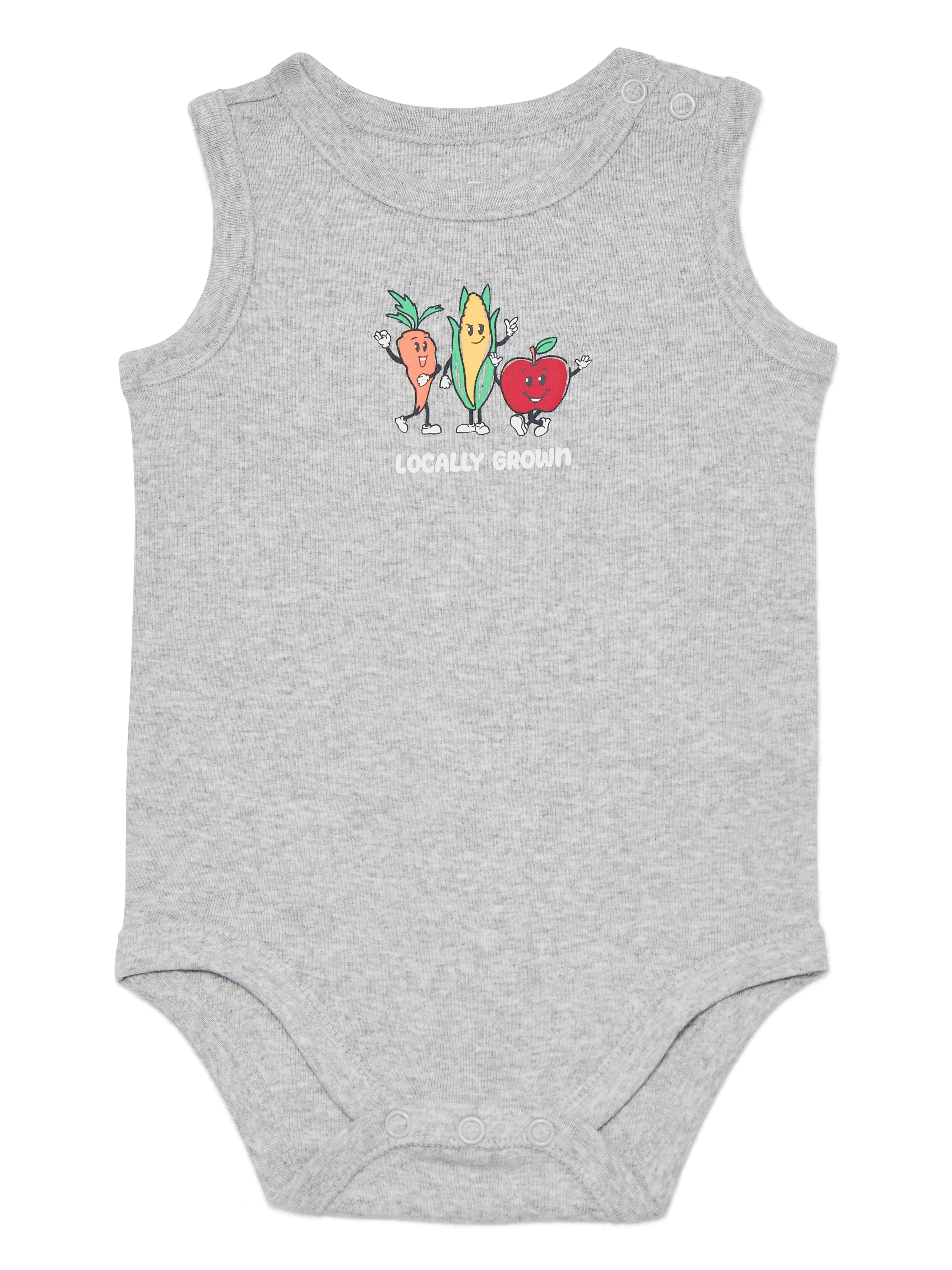 Wonder Nation Baby Boys Tank Bodysuit, Sizes 0-24 Months | Walmart (US)