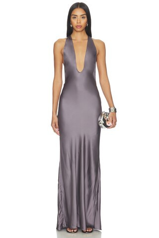 NBD Pushpa Gown in Grey in Grey. - size M | Revolve Clothing (Global)