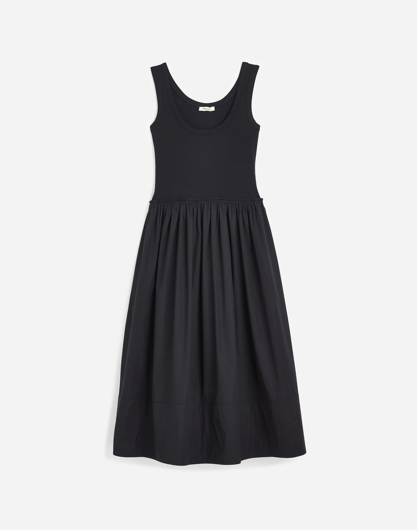 Mixed Poplin Scoopneck Maxi Dress | Madewell