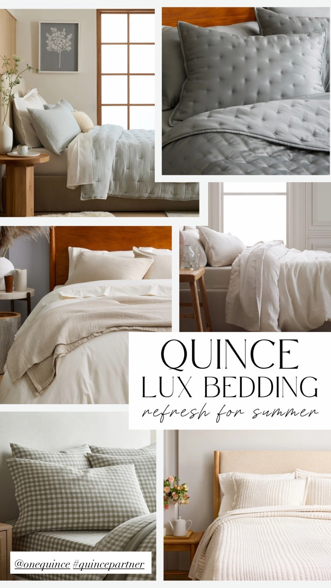 Summer Bedding Refresh with @Quince  #quincepartner

Just updated my bedding for spring with this super soft Airy Cotton Gauze Quilt Set and matching bamboo sheets in the color Mist 🩵

Quince Bedding, Bedroom Views, Neutral Bedding, Soft Layered Bedding, Cozy Bedroom

#beddinginspo #neutralhomeinspo #quincebedding

#LTKdayinmylife #LTKHome